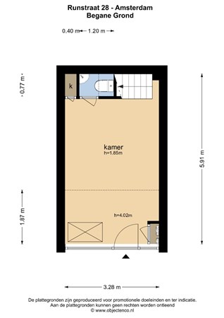 Floor plan - Runstraat 28, 1016 GK Amsterdam 